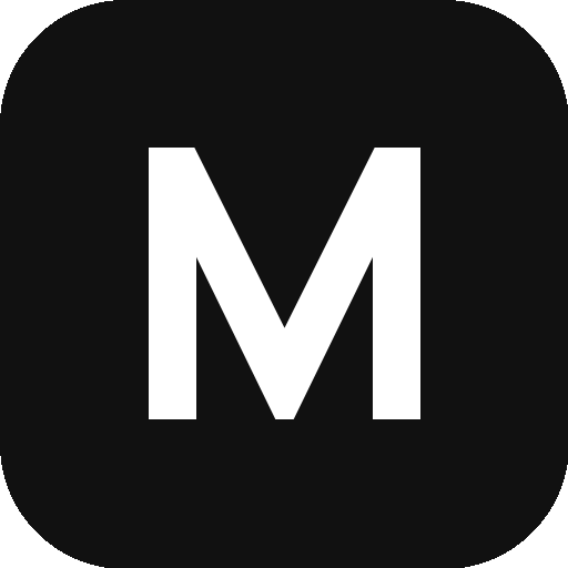 Moshiur logo — white letter M on dark background