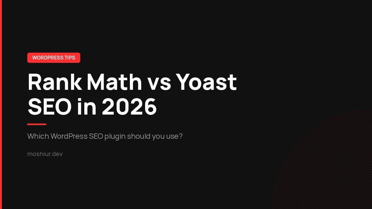 Rank Math vs Yoast SEO in 2026: Which WordPress SEO Plugin Should You Use?