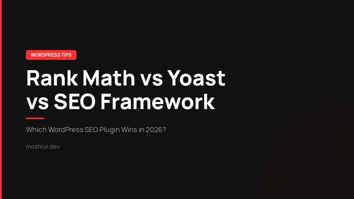Rank Math vs Yoast vs The SEO Framework: Which WordPress SEO Plugin Wins in 2026?